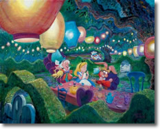Original Painting, Alice In Wonderland - Mad Hatter's Tea Party by Harrison Ellenshaw
